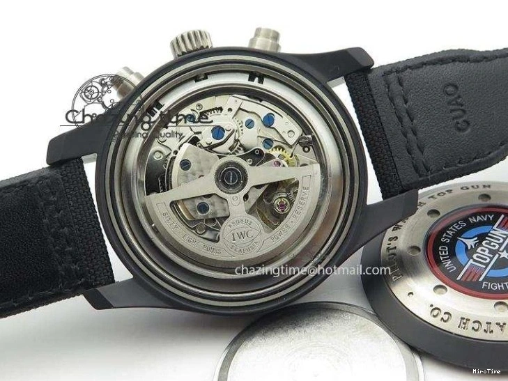 MIROTIME 0404 Comfortable Pilot Chrono IW388003 Real Ceramic ZF 1:1 Best Edition On Black Nylon Strap A 7322